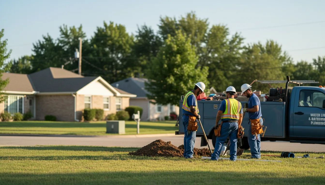 Residential water line and bathroom plumbing service in Macungie, PA